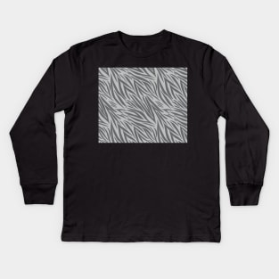 Modern Animal Skin Pattern Zebra Kids Long Sleeve T-Shirt